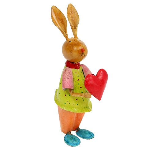 Floristik24 Decoratief konijn gemaakt van metaal 20cm gekleurd