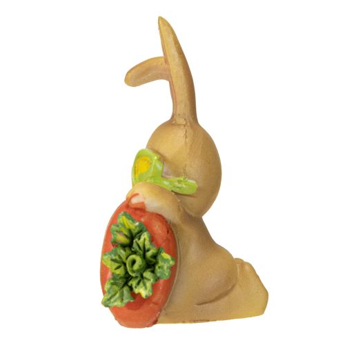 Artikel Decoratief konijntje met wortel Paashaas decoratie figuren H5,5cm 6st