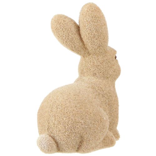 Artikel Decoratieve zittende paashazen bruin – 2e keus – gevlokt H15cm 4 st.