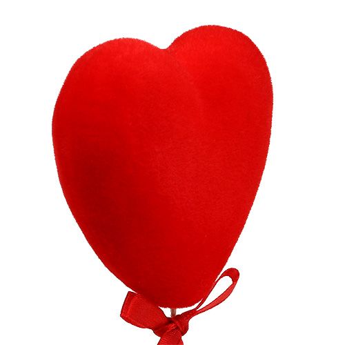 Floristik24 Deco hart geflockt 8cm 12st