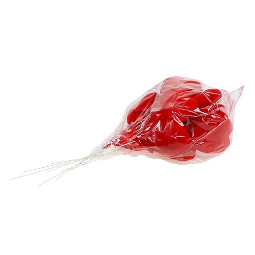 Floristik24 Deco hart geflockt 8cm 12st
