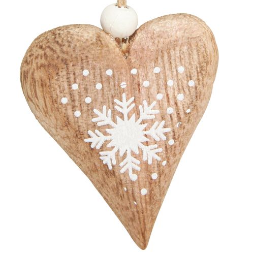 Artikel Decoratieve harten voor het ophangen van kerstboomversieringen hout 6cm 8 st