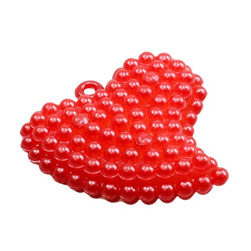 Artikel Decoratieve harten rood 3,5cm 16 st