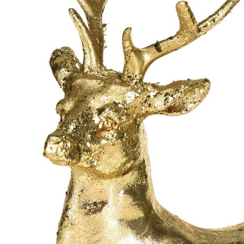 Artikel Decoratief liggend hert rendier figuur goud 10,5×7×11,5cm 2 stuks