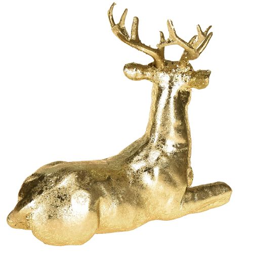 Artikel Decoratief liggend hert rendier figuur goud 10,5×7×11,5cm 2 stuks