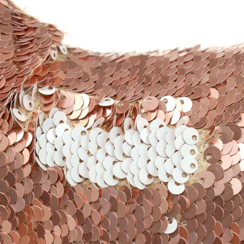 Floristik24 Decoratief hert met pailletten rosé goud H46cm