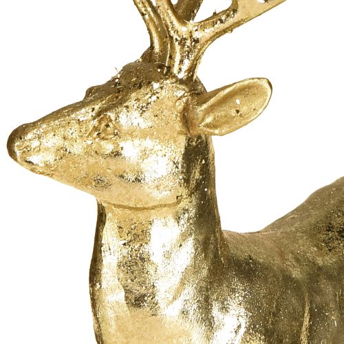 Artikel Decoratief staand hert rendierfiguur goud 10,5×4,5×16cm 2 stuks