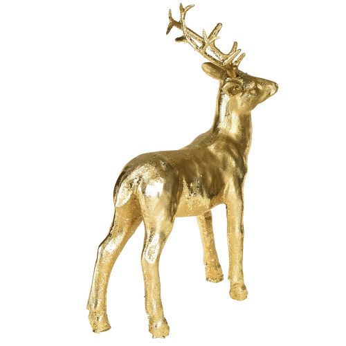 Artikel Decoratief staand hert rendierfiguur goud 10,5×4,5×16cm 2 stuks