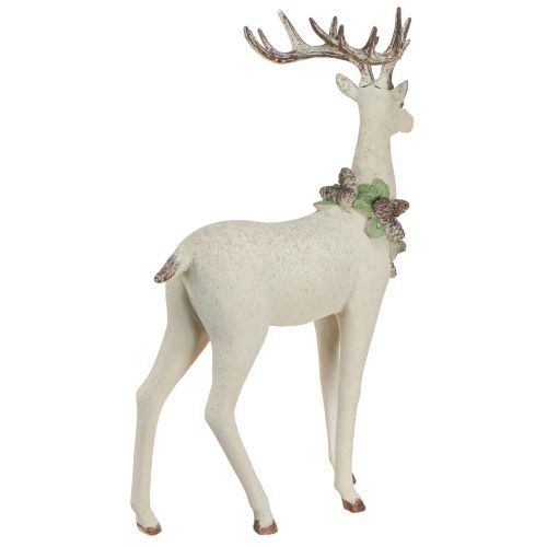 Artikel Decoratief hert staand vintage kerst 30x15,5x48,5cm