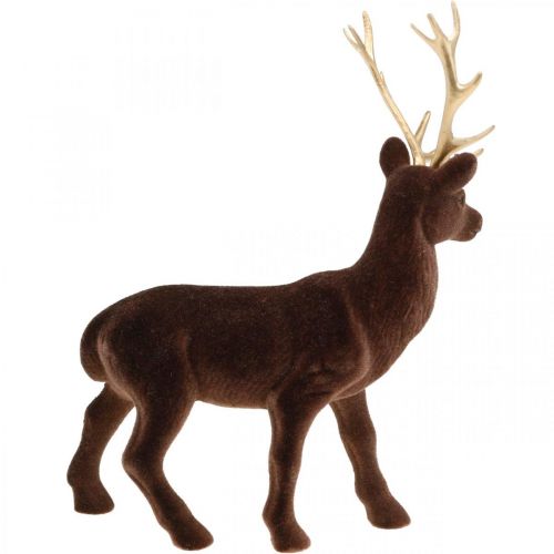 Artikel Decoratief hert staand bruin goud rendier kerstdecoratie 27cm
