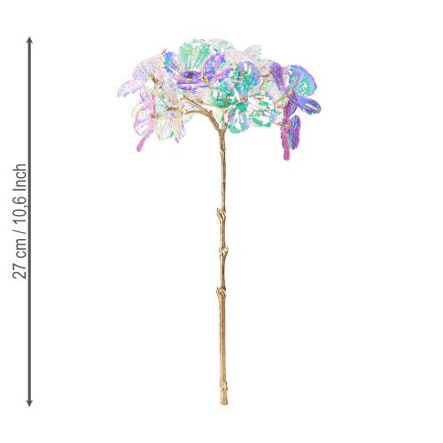 Artikel Decoratieve Hortensia iriserende kunstbloem Kerstmis 27cm 4 stuks