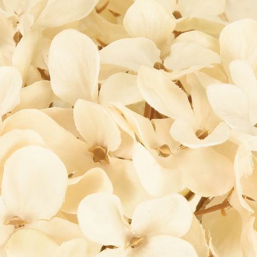 Artikel Decoratieve hortensia&#39;s kunstcrème zijden bloemen 34cm 2 stuks