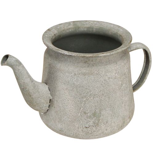 Artikel Decoratieve pot metaal vintage theepot grijs 24×14×14cm