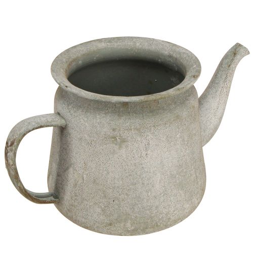 Artikel Decoratieve pot metaal vintage theepot grijs 24×14×14cm
