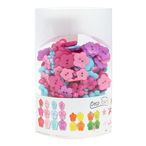 Floristik24 Decoratieve knopen gekleurd Ø1,2cm - 1,5cm 270p