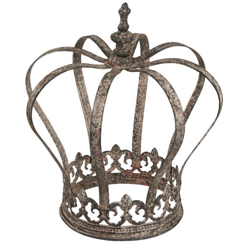 Floristik24 Decoratieve kroon antiek look metaal decoratie roest Ø19,5cm H22cm