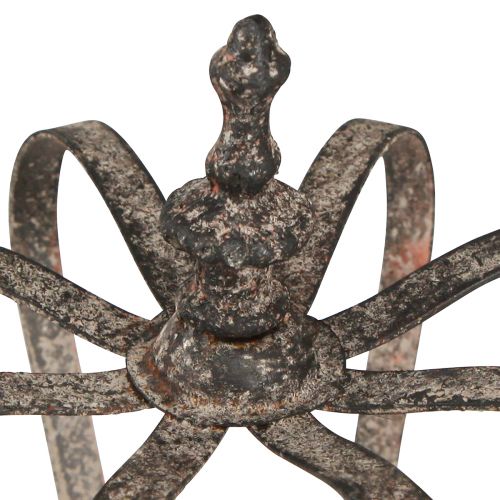 Artikel Decoratieve kroon antiek look metaal decoratie roest Ø19,5cm H22cm