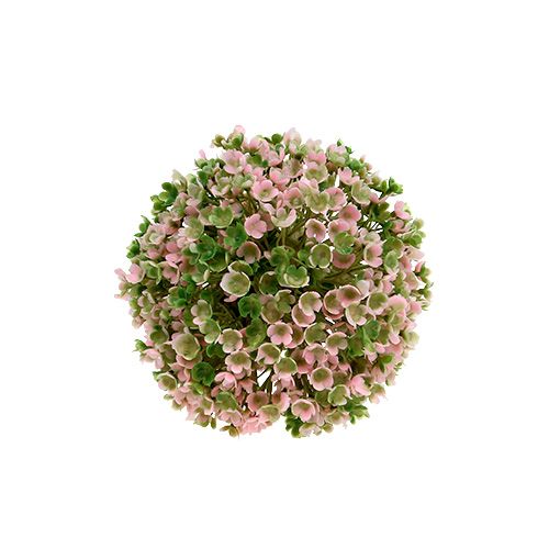 Floristik24 Mini sierbal roze-groen kunstmatig Ø10cm 1st
