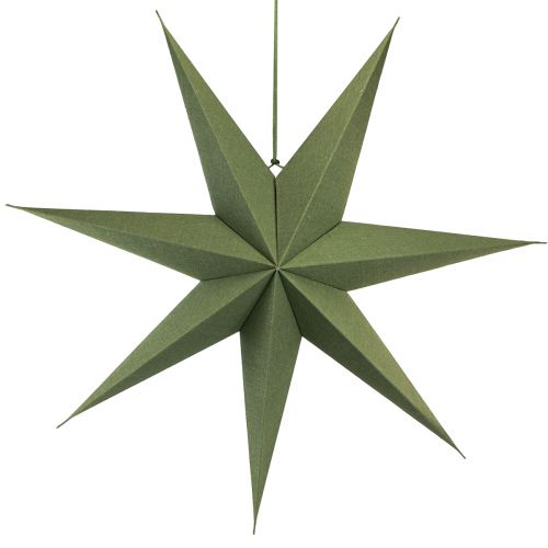 Artikel Decoratieve lamp papieren ster om op te hangen jute groen 75x20cm