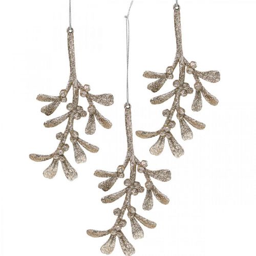 Floristik24 Decoratieve maretak hanger kerstboomversiering 16,5 cm 12 stuks