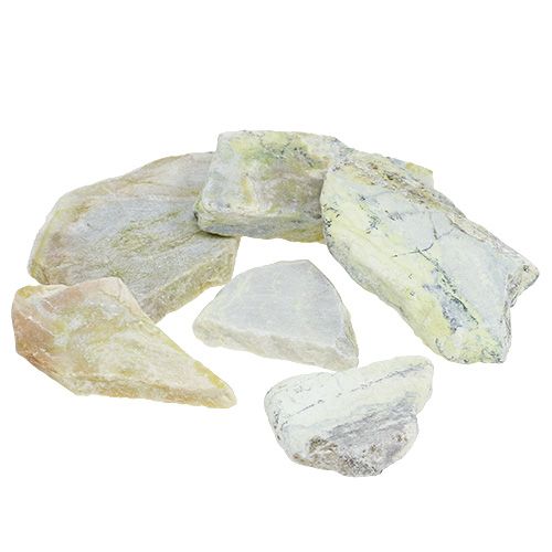 Floristik24 Siermozaïekstenen grijs-groen mat 3cm - 8cm 1kg