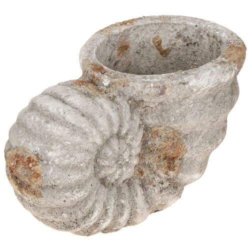 Artikel Decoratieve schelpensteenlook bloempot 22,5x13,5x13,5cm