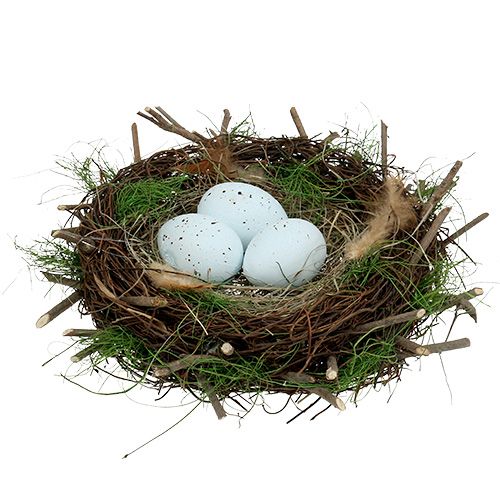 Floristik24 Decoratie nest met eieren Ø30cm 1st