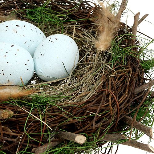 Artikel Decoratie nest met eieren Ø30cm 1st