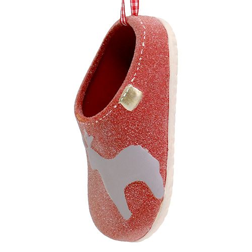 Decoratieve pantoffels 13cm rood 4st | Floristik24.nl
