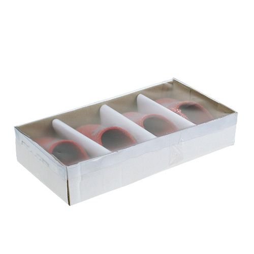 Decoratieve pantoffels 13cm rood 4st | Floristik24.nl
