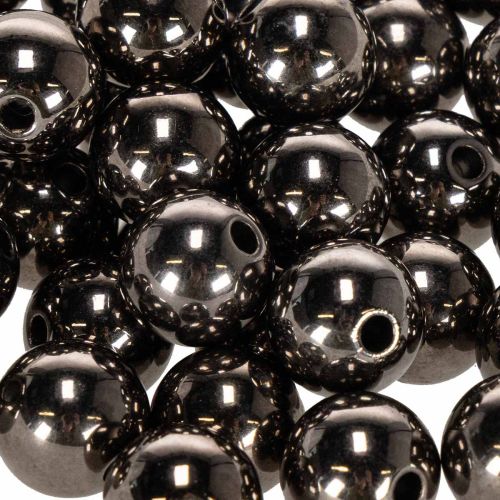 Sierkralen antraciet metallic 14mm 35 st | Floristik24.nl