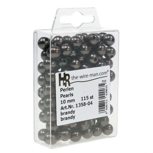Artikel Decoratieve kralen bruin Ø10mm 115 st