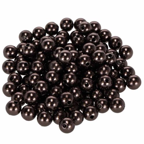 Decoratieve kralen bruin Ø10mm 115 st