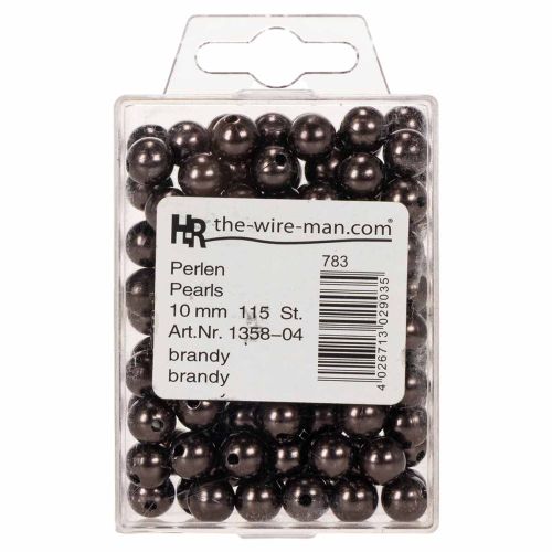 Decoratieve kralen bruin Ø10mm