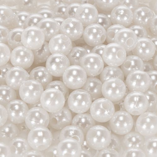 Decoratieve witte kralen, Ø8mm, 250 stuks | Floristik24.nl