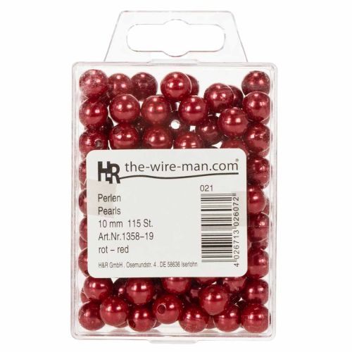 Sierkralen Ø10mm rood 115 st