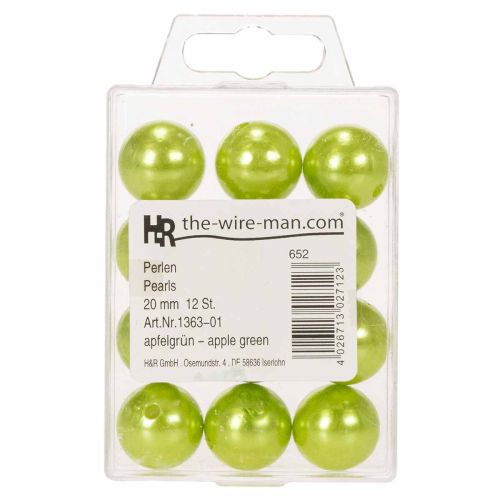 Sierkralen Ø2cm appelgroen 12
