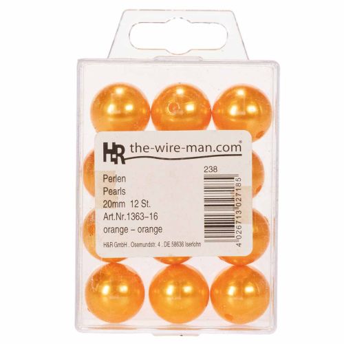 Sierkralen Ø2cm oranje 12 st