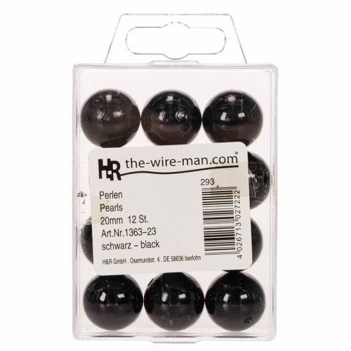 Decoratieve kralen Ø2cm zwart