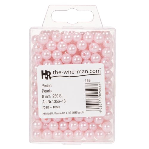 Decoratieve kralen Ø8mm Roze 250 stuks | Floristik24.nl