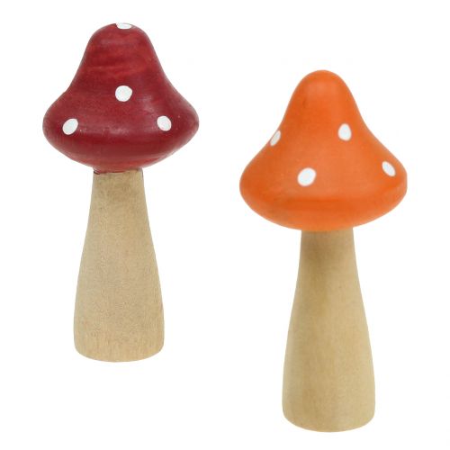 Floristik24 Sierpaddestoelen rood, oranje 5.5cm 12st