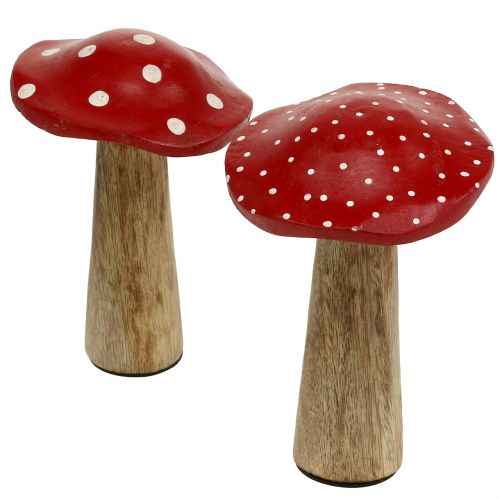 Floristik24 Paddenstoelen van hout 14cm 6st