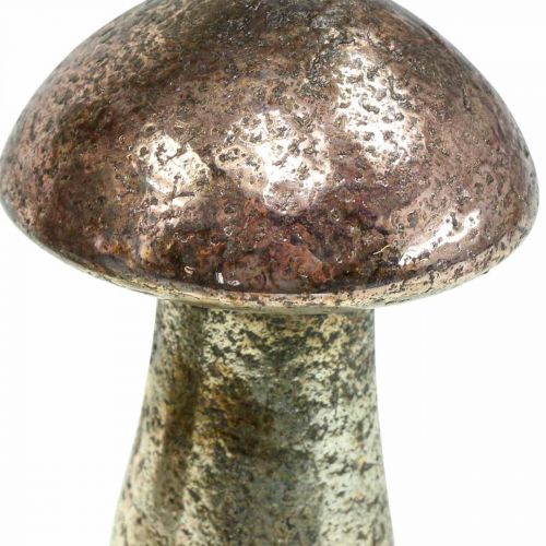 Floristik24 Deco paddestoelen glas roze tafeldecoratie herfst Ø6.5cm H10cm 3st