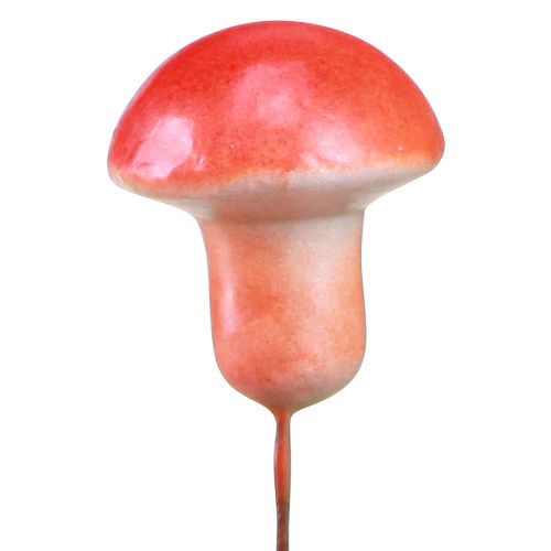 Artikel Decoratieve paddenstoelen op draad rood herfstdecoratie om op te plakken 7cm 24 st
