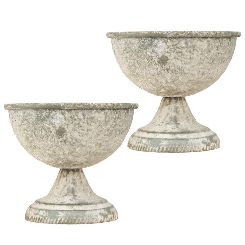 Artikel Decoratieve trofee metalen beker in antiek Ø12cm H10.5cm 2st