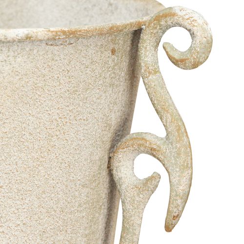 Artikel Decoratieve trofeevaas antiek met handvatten metaal grijs Ø15cm H59cm