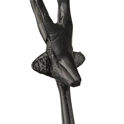 Floristik24 Decoratief rendier metalen sierfiguur in zwart 15cmx8cmx53cm