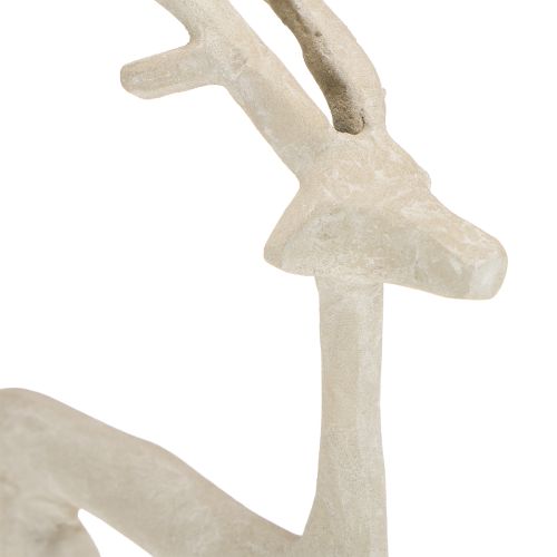Artikel Decoratief rendier metalen figuur hert grijs klei optiek H35cm