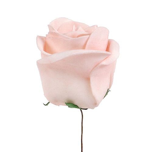 Floristik24 Decoratie rozen mix wit, roze, creme Ø7.5cm 12st