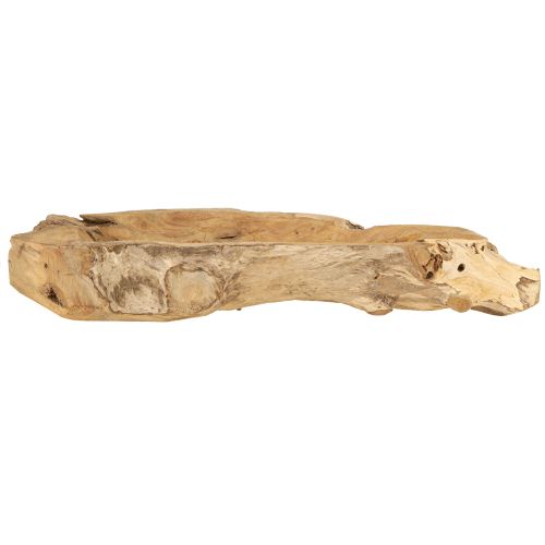 Artikel Decoratieve schaal hout teak naturel maritiem 46x14x7cm